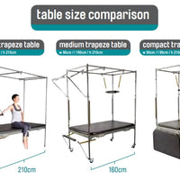 Trapeze table (any size) + Split Lower Swing Bar