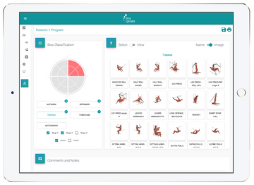 1) Clinical Pilates Software exercise programme (CPMate)